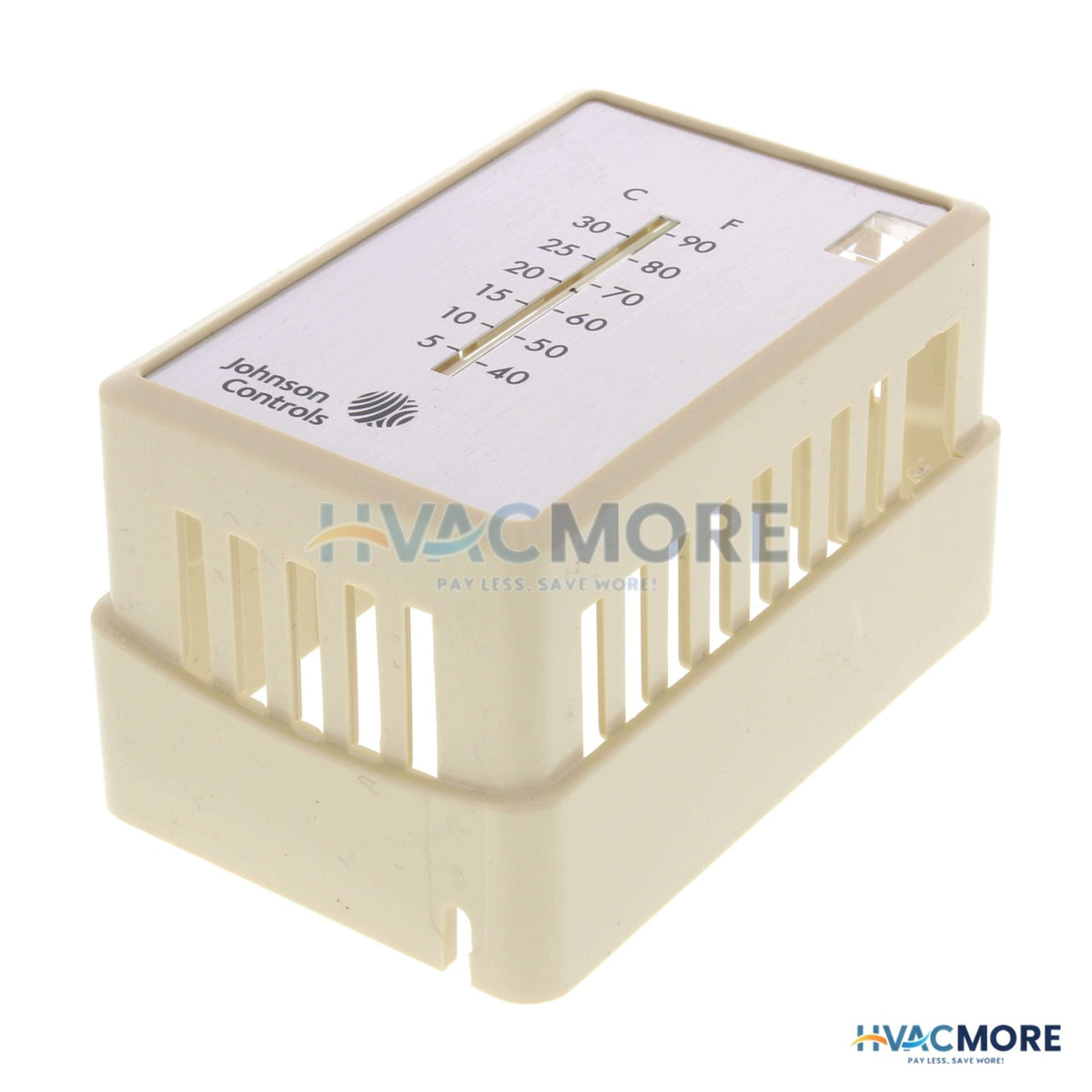 Johnson Controls Beige Thermostat Cover W/ Thermometer (Vertical Mount) T-4000-2146
