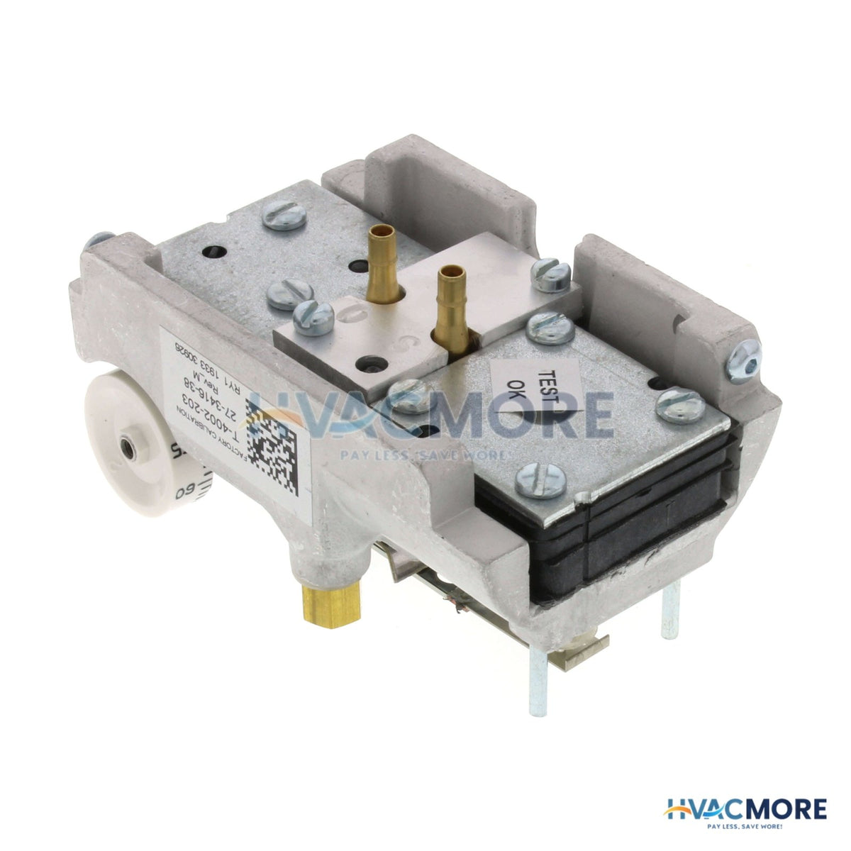 Johnson Controls Direct Acting Pneumatic Vertical Mount Thermostat T-4002-203