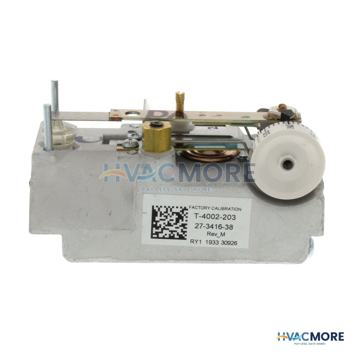 Johnson Controls Direct Acting Pneumatic Vertical Mount Thermostat T-4002-203