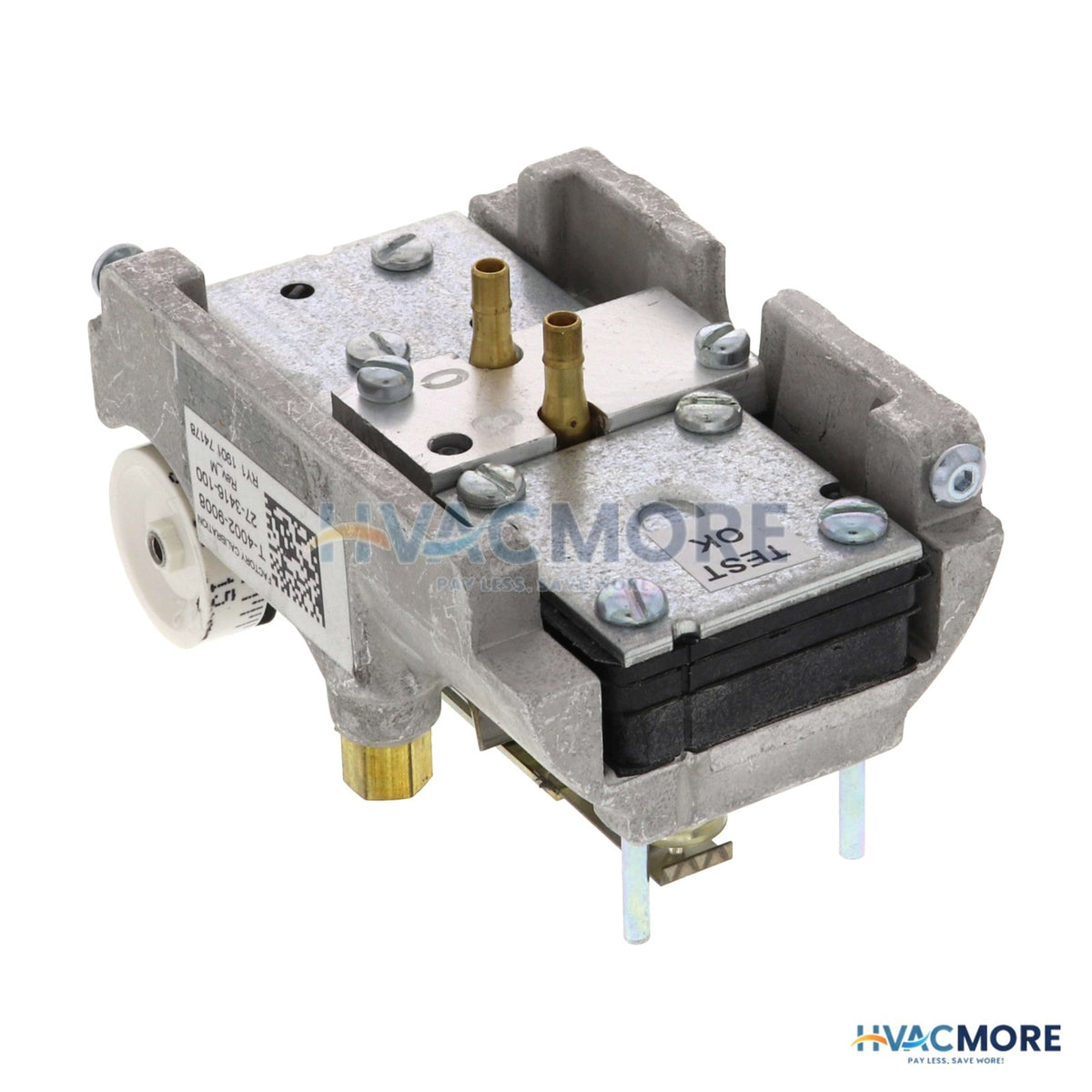 Johnson Controls Direct Acting Horiz. Mt. Pneumatic Single Temp Thermostat (12°-30°C) T-4002-9008