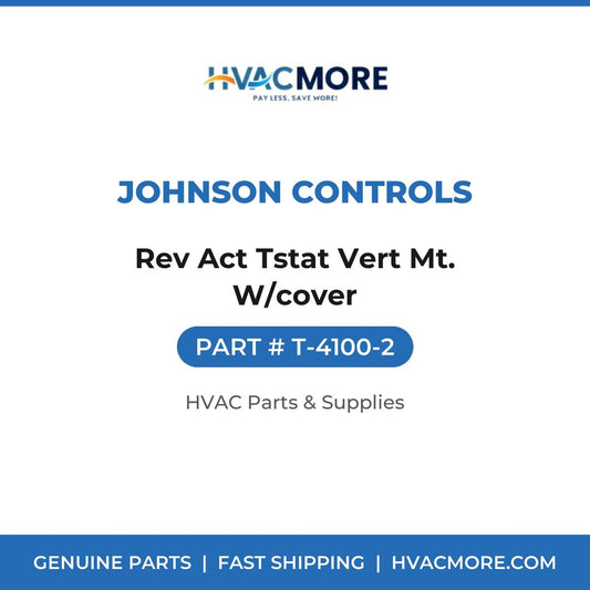 Johnson Controls Rev Act Tstat Vert Mt. W/cover T-4100-2