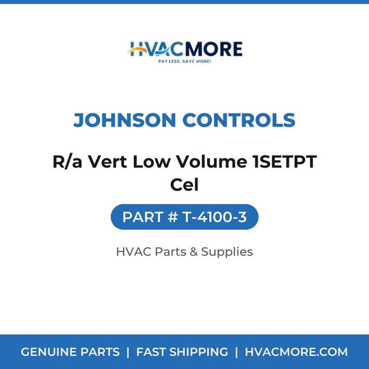 Johnson Controls R/a Vert Low Volume 1SETPT Cel T-4100-3