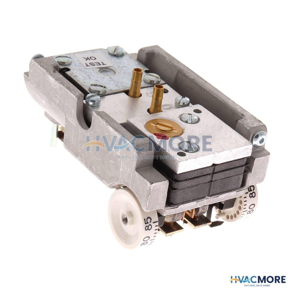 Johnson Controls Reverse Acting Dual Temperature Horizontal Pneumatic Thermostat W/o Indexing Switch T-4506-217
