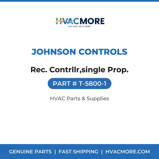 Johnson Controls Rec. Contrllr,single Prop. T-5800-1