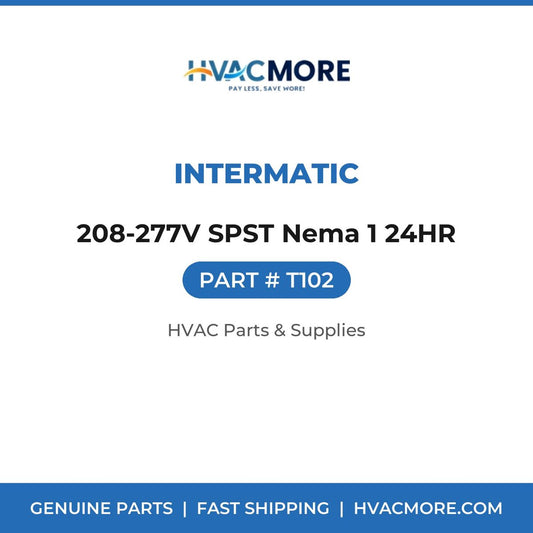 Intermatic 208-277V SPST Nema 1 24HR T102