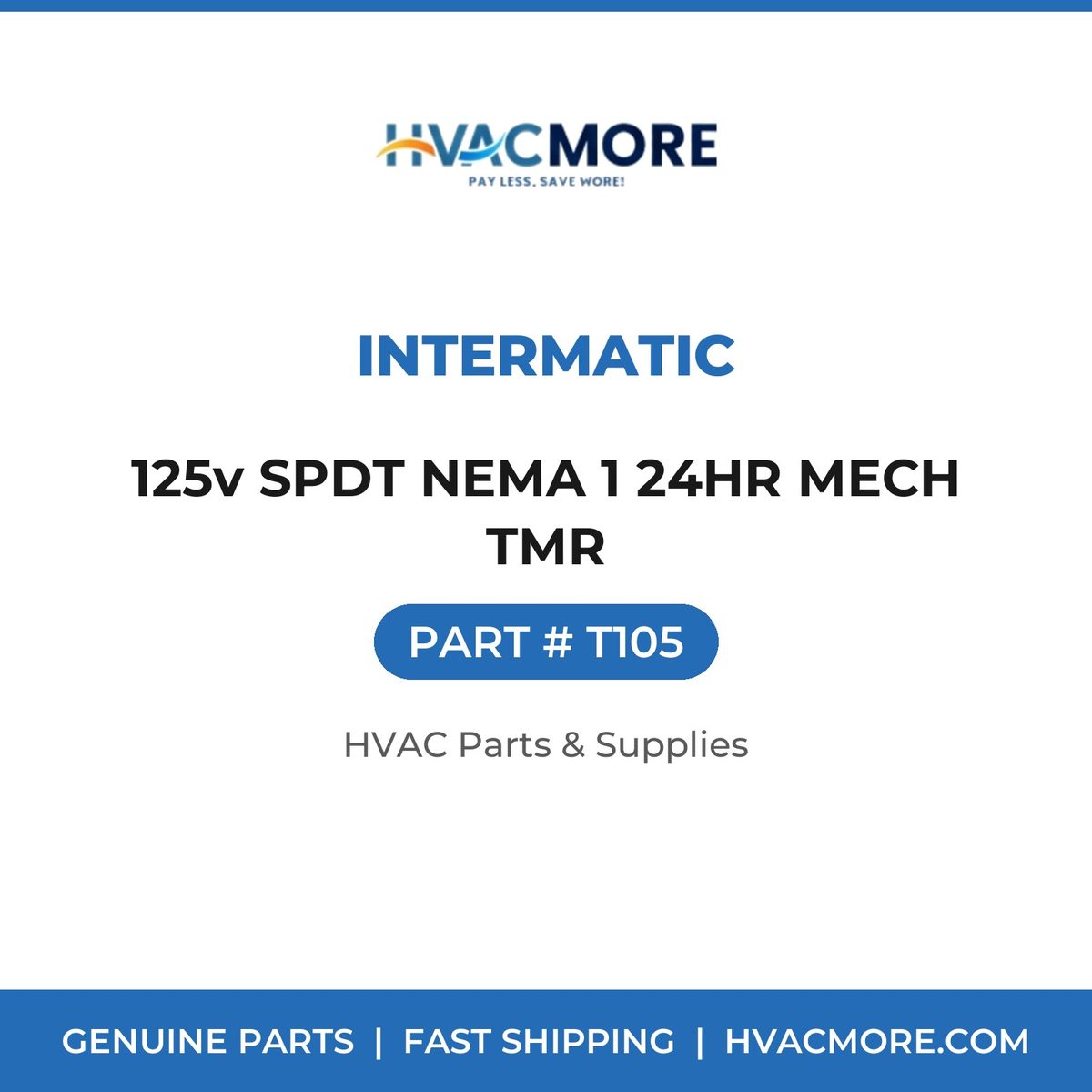 Intermatic 125v SPDT NEMA 1 24HR MECH TMR T105