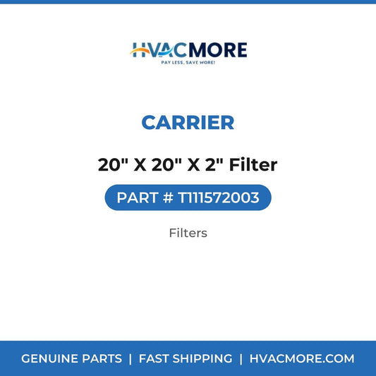 Carrier 20" X 20" X 2" Filter T111572003