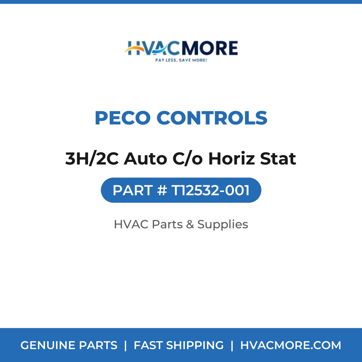 Peco Controls 3H/2C Auto C/o Horiz Stat T12532-001
