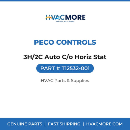 Peco Controls 3H/2C Auto C/o Horiz Stat T12532-001