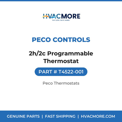 Peco Controls 2h/2c Programmable Thermostat T4522-001