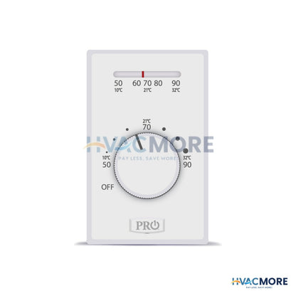Rheem Mechanical Non-Programmable Thermostat - Heat Only - 4-WIRE Electric Heat (Pack of 10) T501ML4