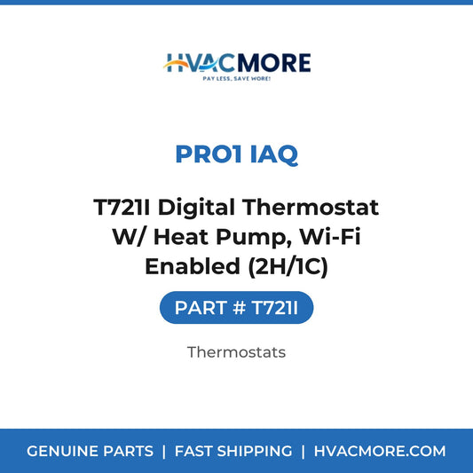 Pro1 IAQ T721I Digital Thermostat W/ Heat Pump, Wi-Fi Enabled (2H/1C) T721I