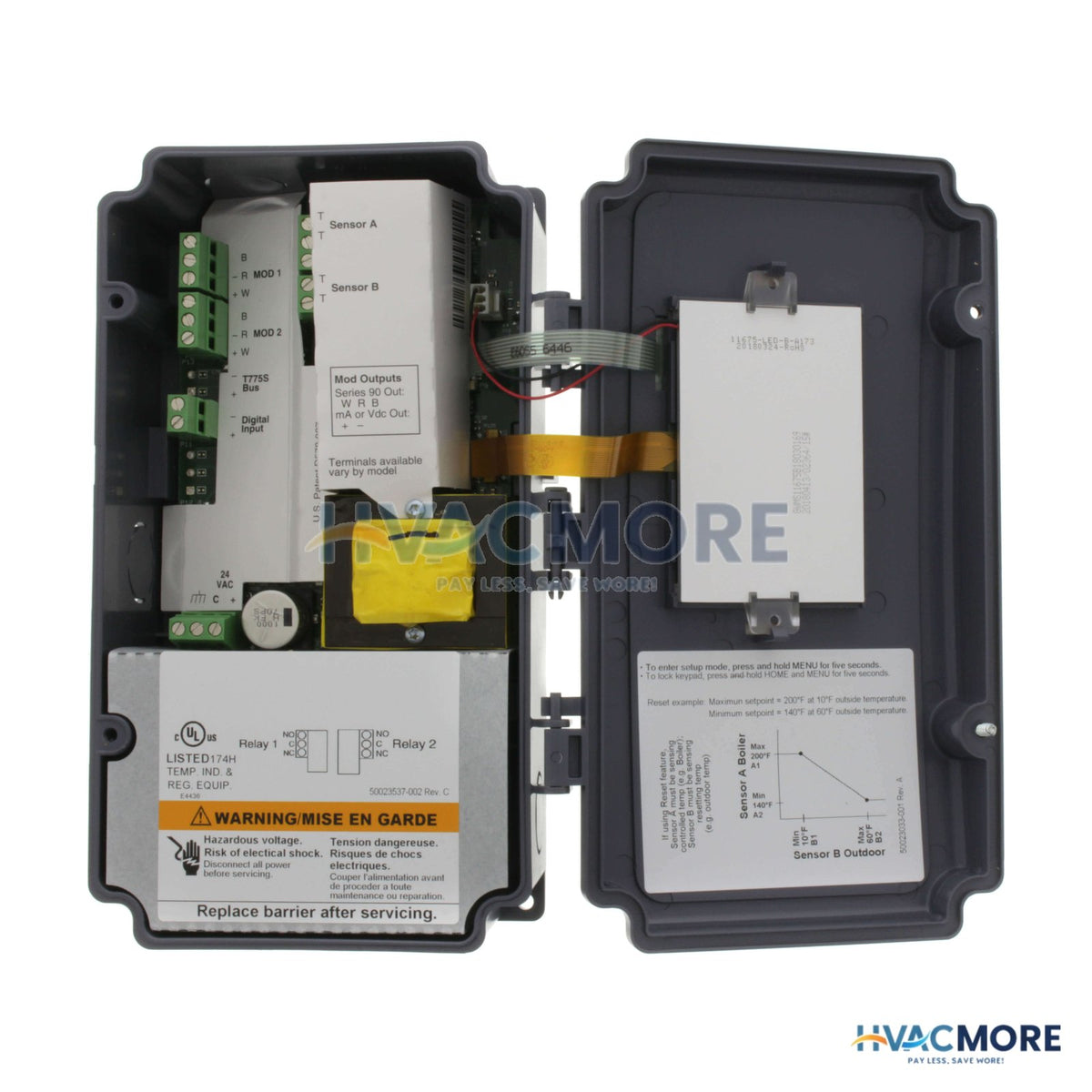Honeywell Temperature Control 2 Inputs, 2 SPDT, 2 Analog Outputs, 2 Sensors T775R2027