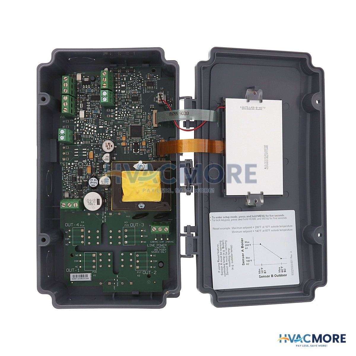 Honeywell Electronic Temp Control W/ 2 Temp Inputs, 2 Analog Outputs, 2 Sensors T775R2043