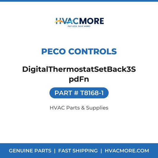 Peco Controls DigitalThermostatSetBack3SpdFn T8168-1