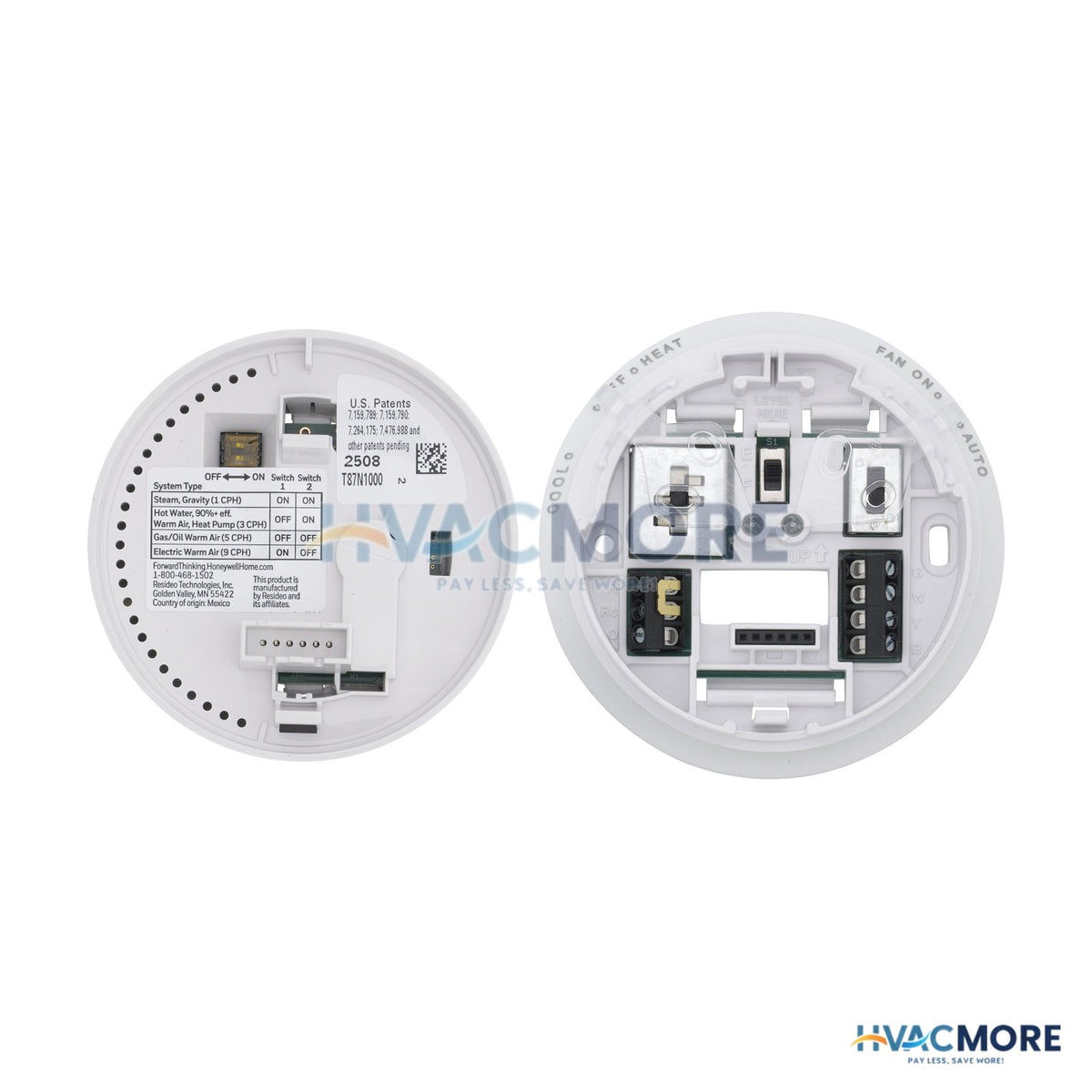 Honeywell Home Round Non-Programmable, 1H/1C, Mechanical Thermostat T87N1000