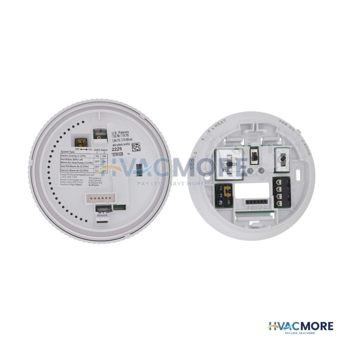 Honeywell Home T87N Round Non-Programmable, 1H/1C, Easy to See Mechanical Thermostat T87N1026