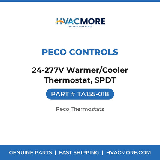 Peco Controls 24-277V Warmer/Cooler Thermostat, SPDT TA155-018