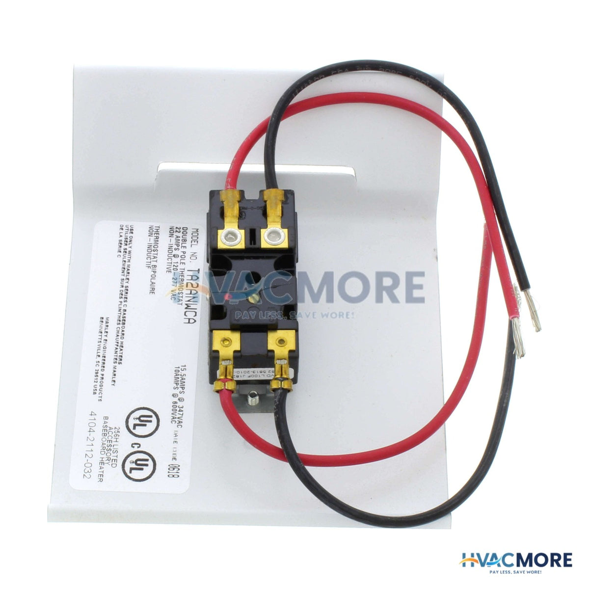 Qmark 2 Pole Thermostat for QMark 2500 Baseboard Heater (Northern White) TA2ANW