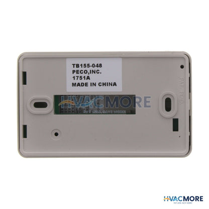 Peco Controls 3 Speed Fan Coil On/Off Prog. Tstat W/ Terminal Block & 2 Covers (White) TB155-048