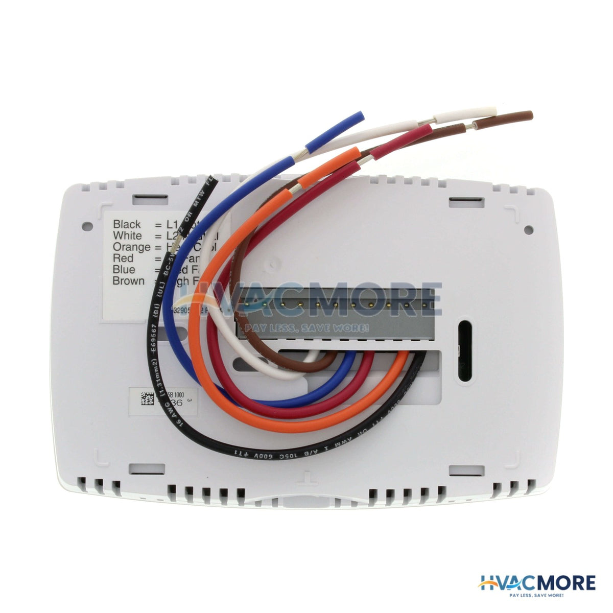 Honeywell 3-SPEED Fan Coil Thermostat, 2-PIPE Only W/ Seasonal or Manual Heat/Cool Changeover 120/240V TB6575B1000