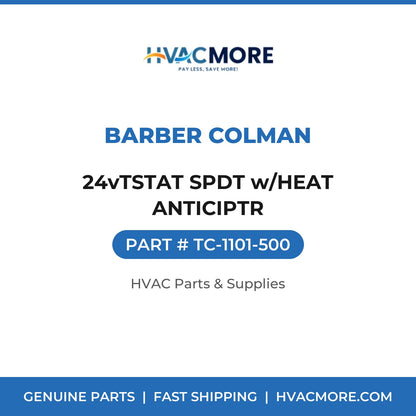 Barber Colman 24vTSTAT SPDT w/HEAT ANTICIPTR TC-1101-500