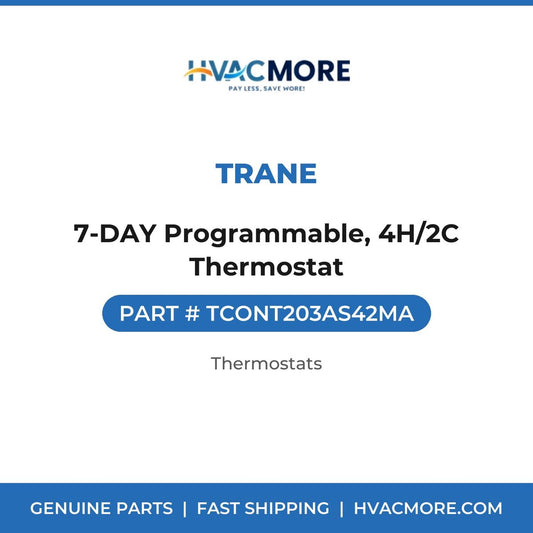 Trane 7-DAY Programmable, 4H/2C Thermostat TCONT203AS42MA