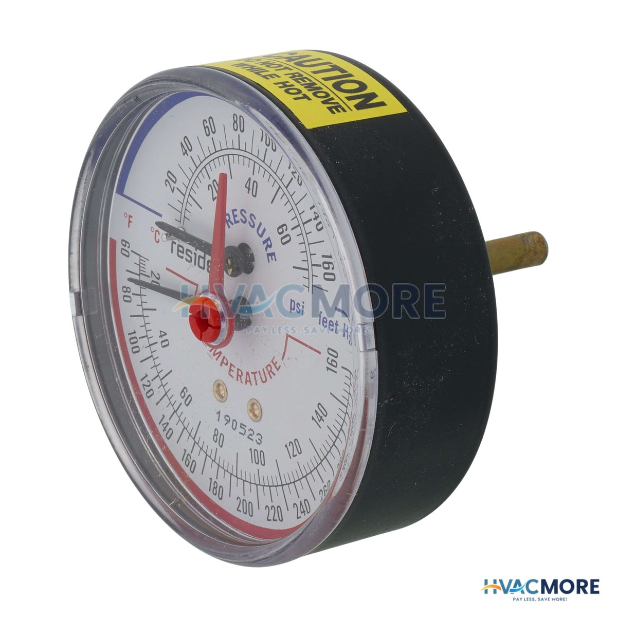 Resideo 1/4" NPT, 3-1/8" Face, Temperature & Pressure Gauge (Tridicator) TD-090