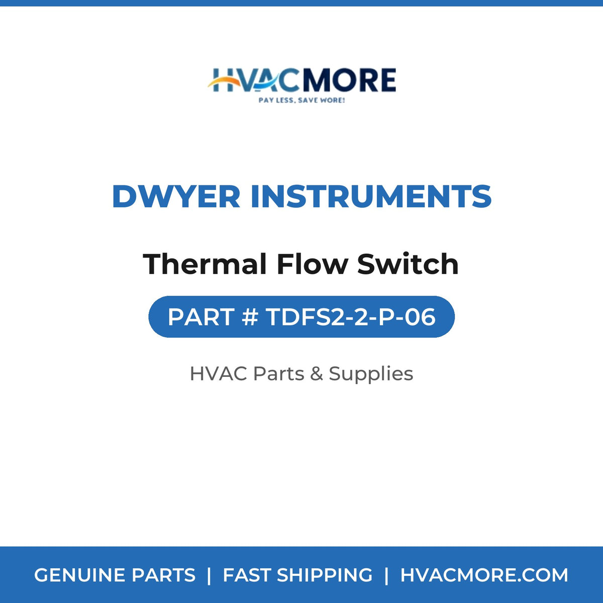 Dwyer Instruments Thermal Flow Switch TDFS2-2-P-06