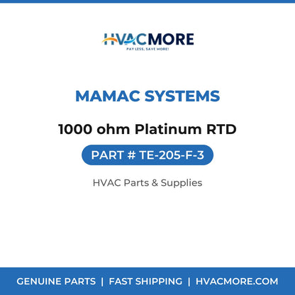 MAMAC Systems 1000 ohm Platinum RTD TE-205-F-3