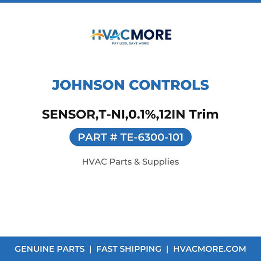 Johnson Controls SENSOR,T-NI,0.1%,12IN Trim TE-6300-101