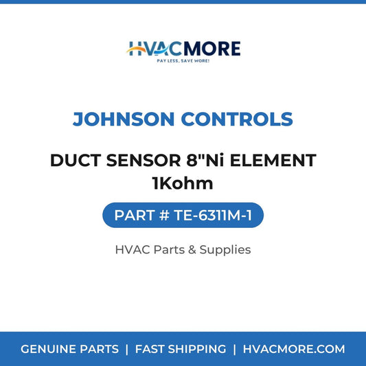 Johnson Controls DUCT SENSOR 8"Ni ELEMENT 1Kohm TE-6311M-1
