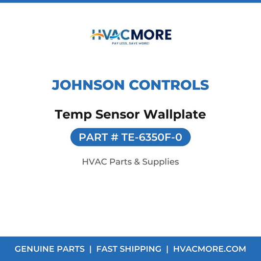 Johnson Controls Temp Sensor Wallplate TE-6350F-0