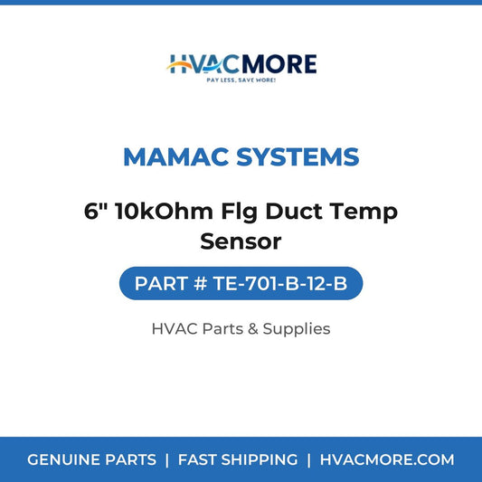 MAMAC Systems 6" 10kOhm Flg Duct Temp Sensor TE-701-B-12-B