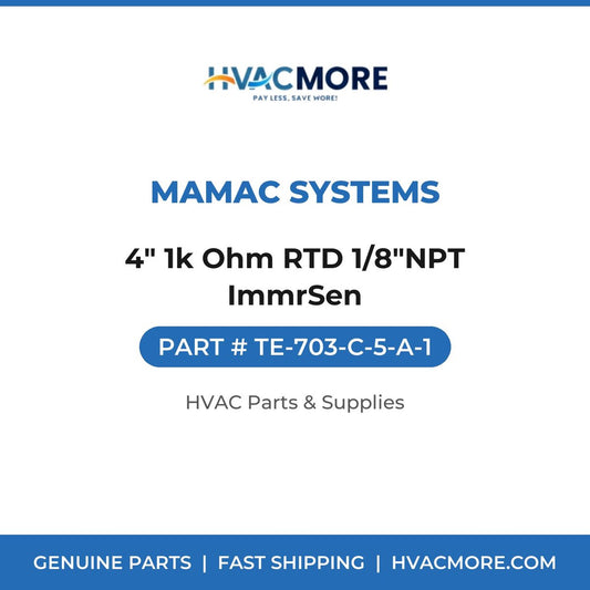 MAMAC Systems 4" 1k Ohm RTD 1/8"NPT ImmrSen TE-703-C-5-A-1