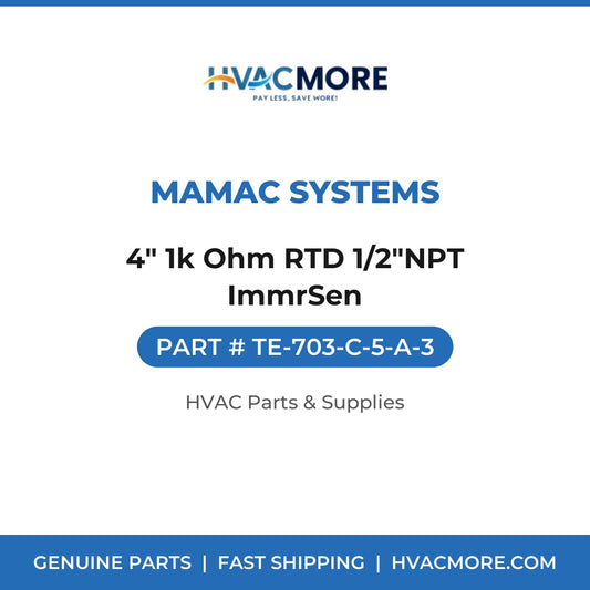 MAMAC Systems 4" 1k Ohm RTD 1/2"NPT ImmrSen TE-703-C-5-A-3