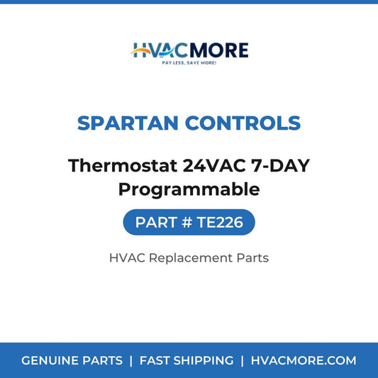 Spartan Controls Thermostat 24VAC 7-DAY Programmable TE226