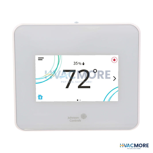 Johnson Controls TEC3000 Stand-alone Thermostat Controller W/ Dehumidification (White) TEC3312-14-000