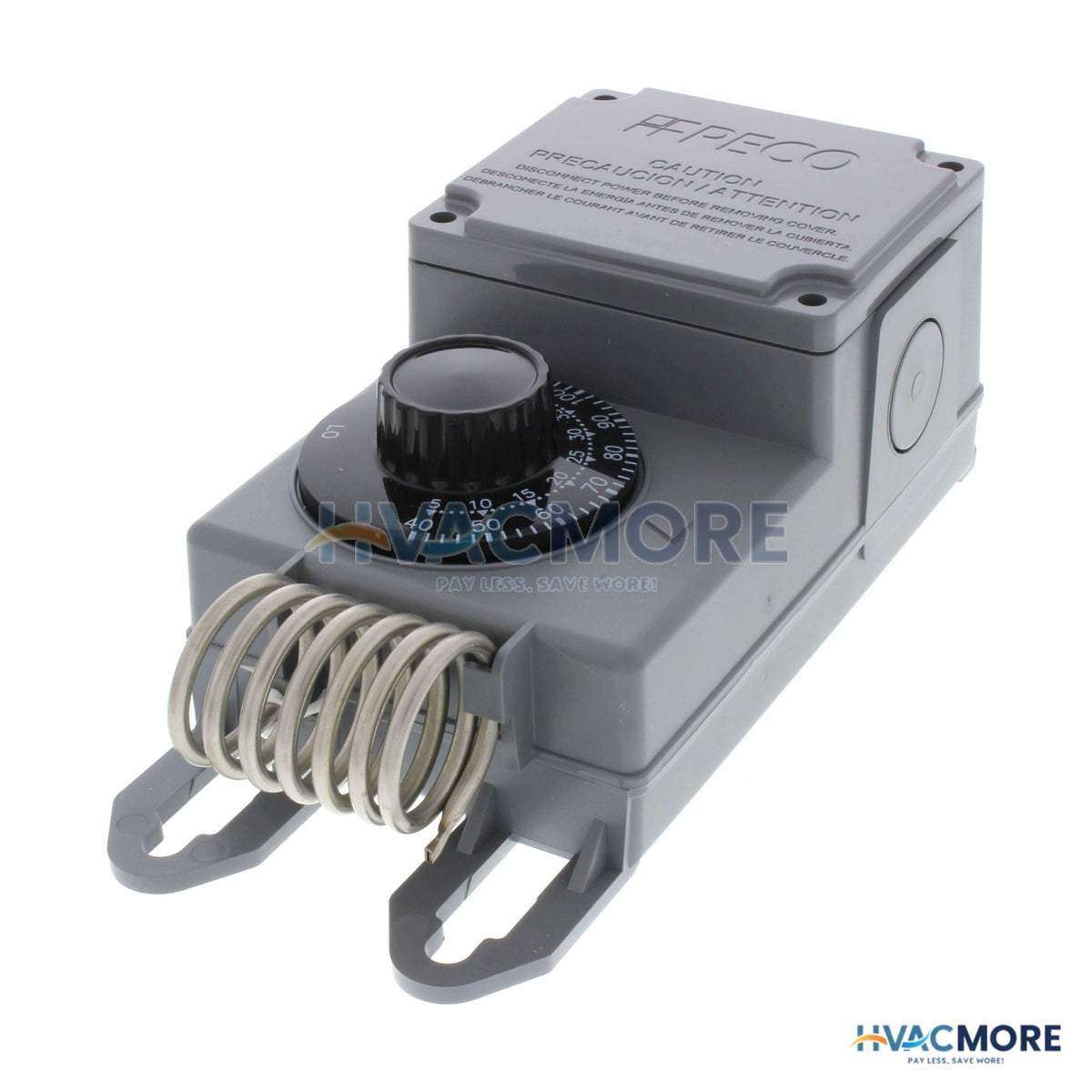 Peco Controls Line Volt Mechanical Thermostat W/ SS Bulb (40°F - 110°F) TF115-001