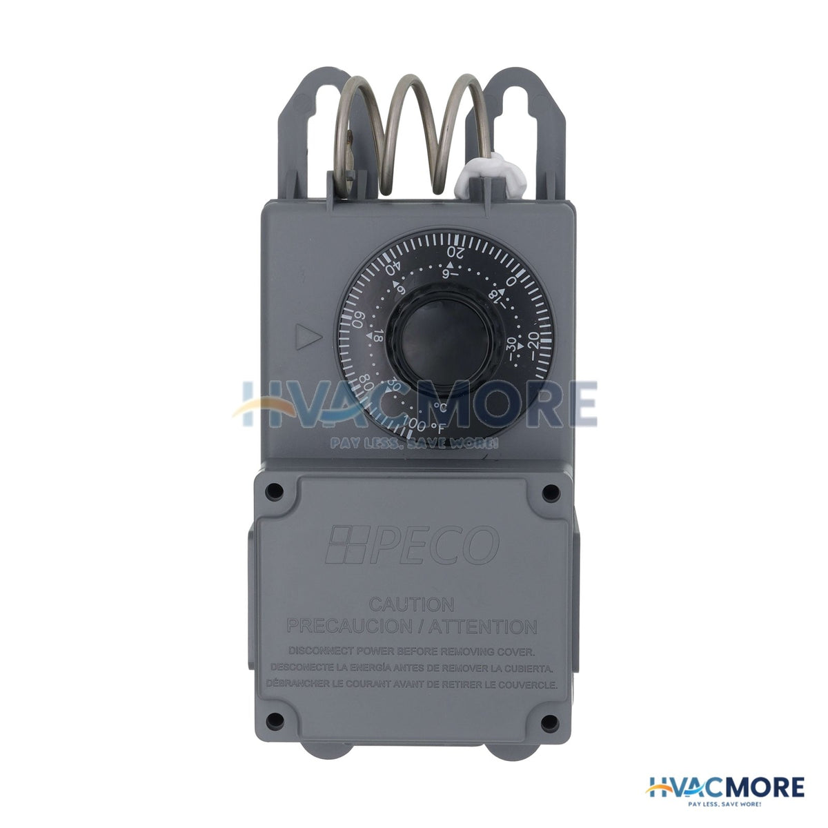 Peco Controls Line Volt Mechanical Thermostat W/ SS Bulb (-30°F - 100°F) TF115-023
