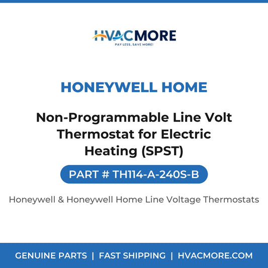 Honeywell Home Non-Programmable Line Volt Thermostat for Electric Heating (SPST) TH114-A-240S-B