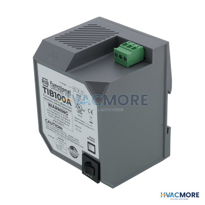 Functional Devices Transformer 96VA, 120 to 24 VAC, Circuit Breaker, DIN Rail Mount TIB100A
