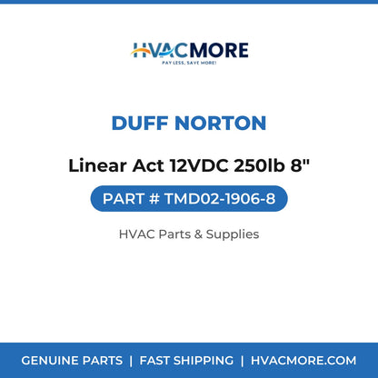 Duff Norton Linear Act 12VDC 250lb 8" TMD02-1906-8
