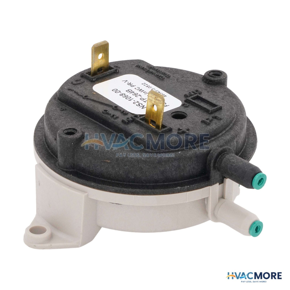 Detroit Radiant 0.10"WC Normally Open Differential Pressure Switch W/ Barbed Hose TP-264B