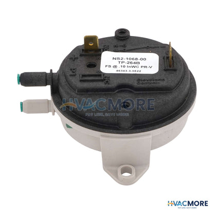 Detroit Radiant 0.10"WC Normally Open Differential Pressure Switch W/ Barbed Hose TP-264B