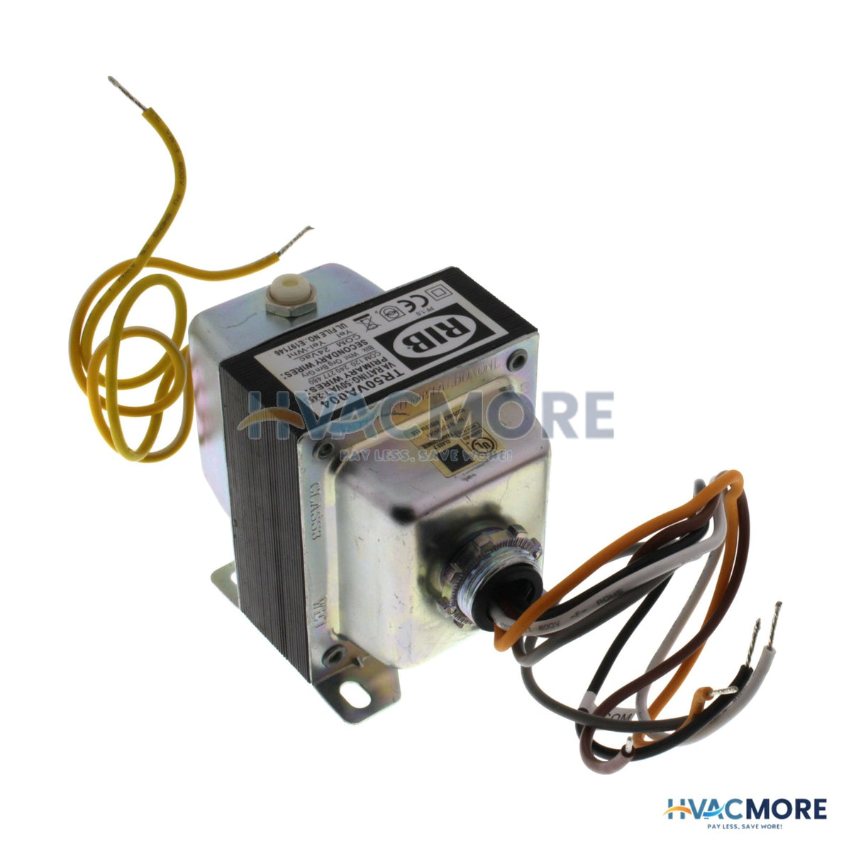 Functional Devices Transformer, Dual Hub, Foot Mount, 50VA, 480/277/240/120-24 VAC TR50VA004