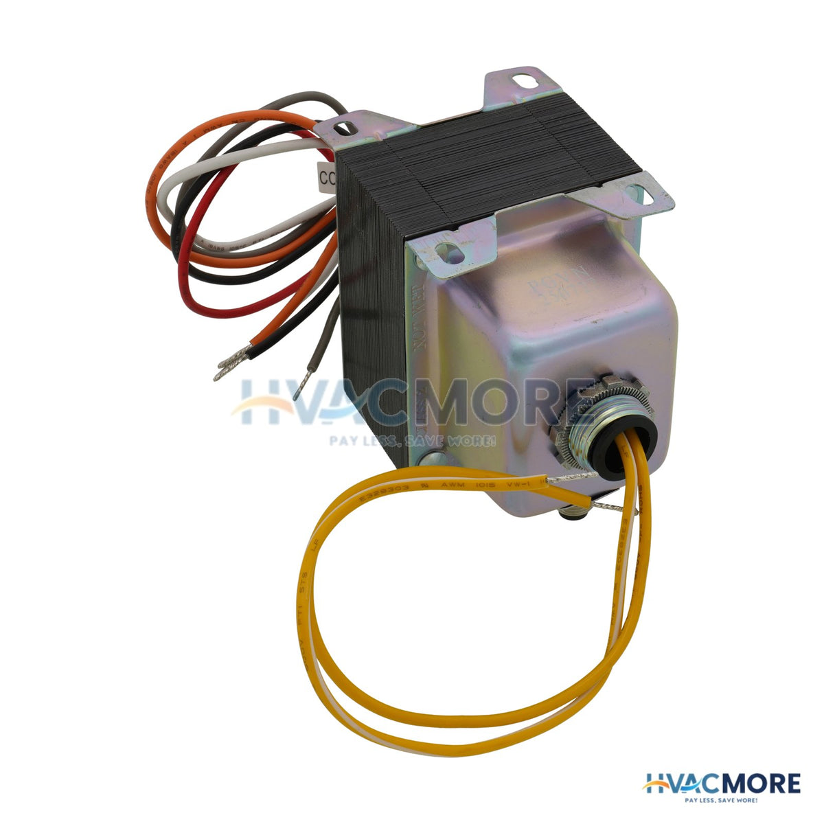 Functional Devices Transformer, 75 VA, 480/240/208/120 to 24 VAC, Circuit Breaker, Foot & Dual Threaded Hub Mount TR75VA007