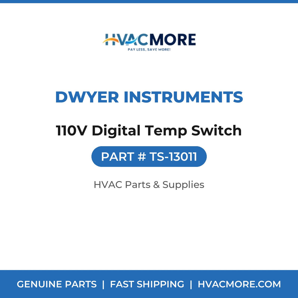 Dwyer Instruments 110V Digital Temp Switch TS-13011