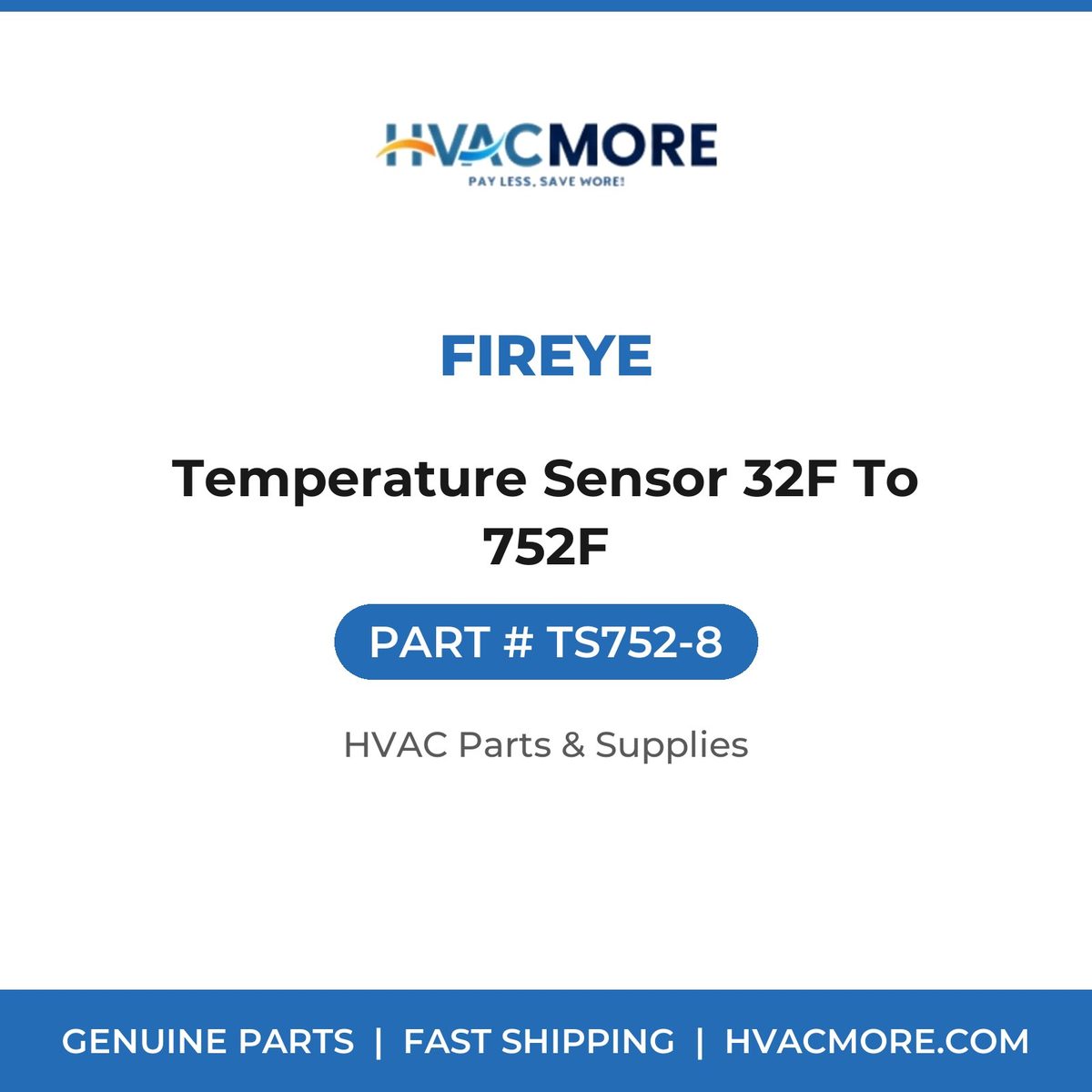 Fireye Temperature Sensor 32F To 752F TS752-8