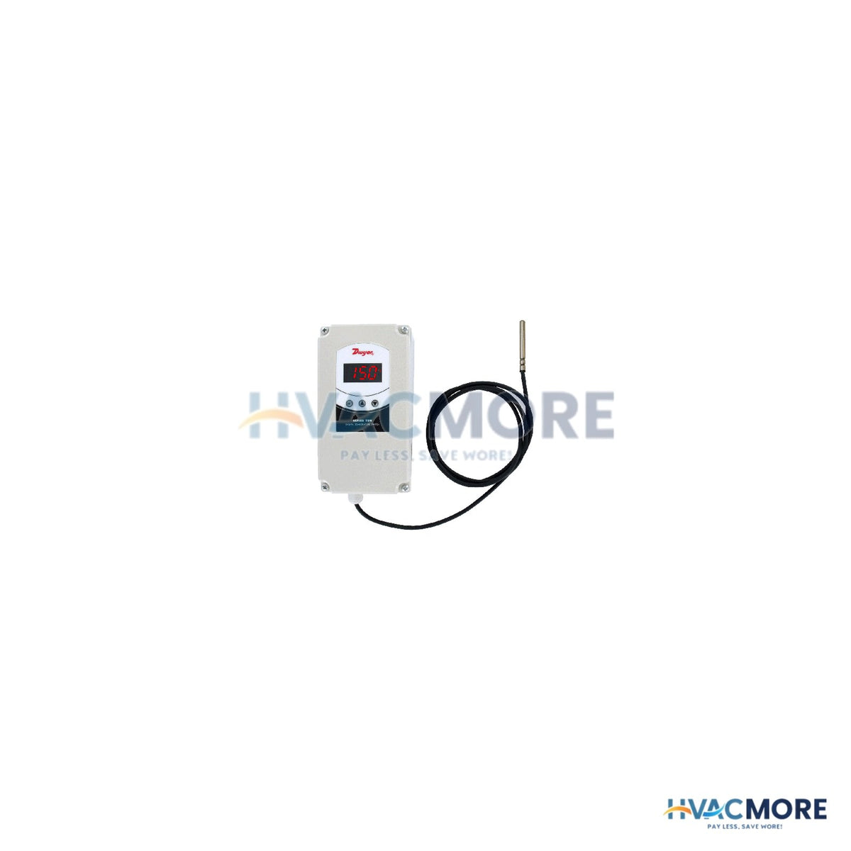 Dwyer Single Stage Weatherproof Digital Temperature Switch, 90 to 255 VAC W/ Probe TSW-150